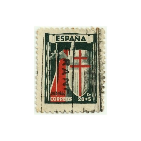 (971)  1943. 20 + 5 Céntimos. Pro Tuberculosos (Usado)