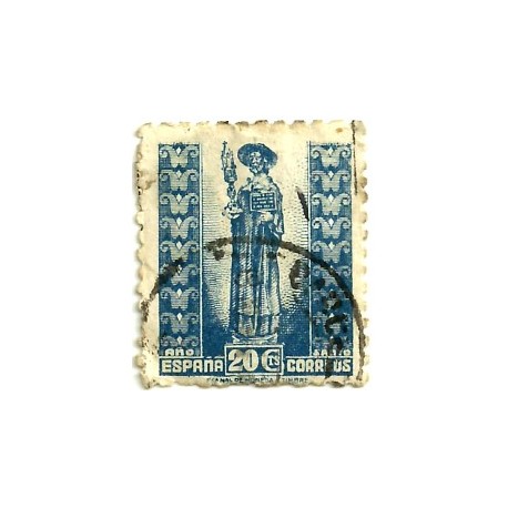 (961)  1943-44. 20 Céntimos. Año Santo Compostelano. El Apóstol (Usado)