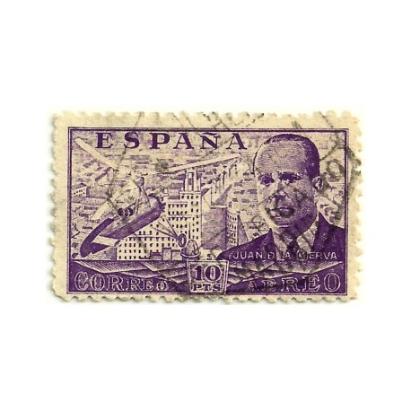 (947)  1941-47. 10 Pesetas. Juan de la Cierva (Usado)