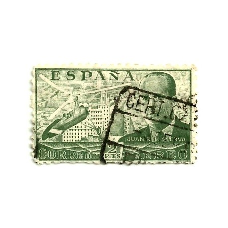 (945)  1941-47. 2 Pesetas. Juan de la Cierva (Usado)