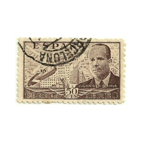 (943)  1941-47. 50 Céntimos. Juan de la Cierva (Usado)