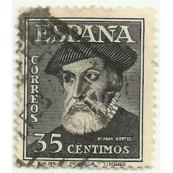 (1035)  1948. 35 Céntimos. Personajes. Hernán Cortés (Usado)
