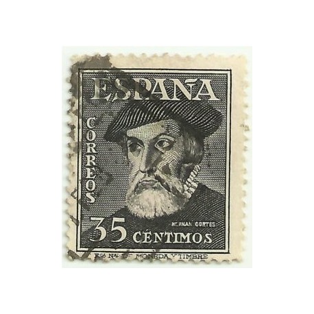 (1035)  1948. 35 Céntimos. Personajes. Hernán Cortés (Usado)