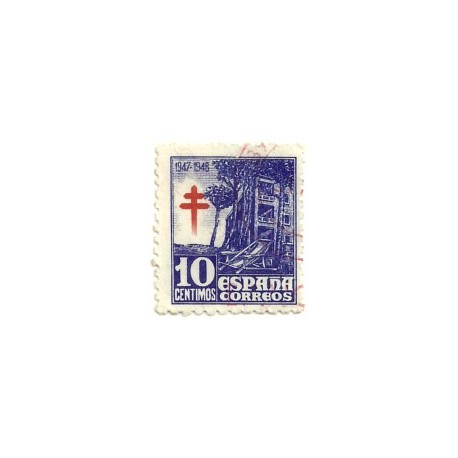 (1018)  1947. 10 Céntimos. Pro Tuberculosos (Usado)