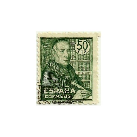 (1011)  1947. 50 Céntimos. Padre Benito J. Feijoo (Usado)