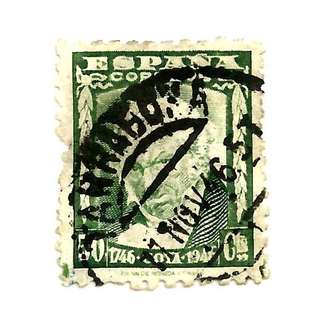 (1005)  1946. 50 Céntimos. III Cent. del nacimiento de Goya (Usado)