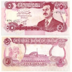 (80) Iraq. 1992. 5 Dinars (SC)