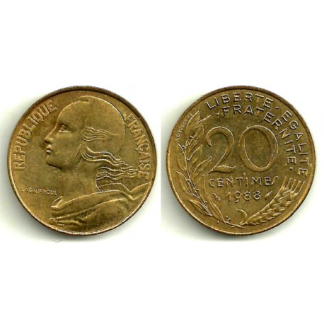 (930) Francia. 1988. 20 Centimes (MBC)