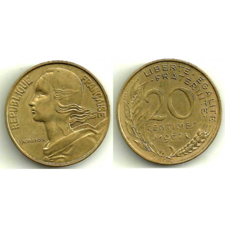 (930) Francia. 1967. 20 Centimes (MBC+)