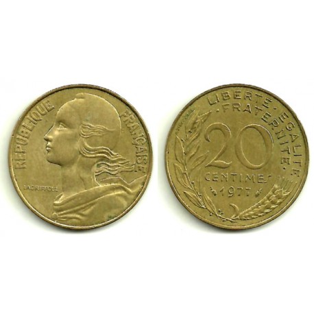 (930) Francia. 1977. 20 Centimes (MBC)