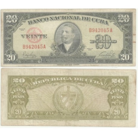 Cuba. 1949. 20 Pesos (MBC)