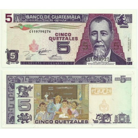 (88b) Guatemala. 1995. 5 Quetzales (SC)