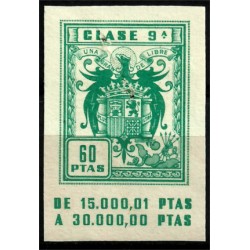 Sello Fiscal. 60 Pesetas. Agujereado