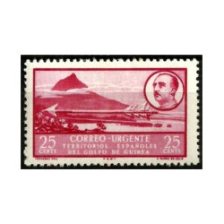 Golfo de Guinea. 25 Céntimos. Paisaje (Correo Urgente)
