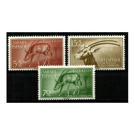 Sahara Español. 1955. Serie Completa. Dia del Sello Colonial