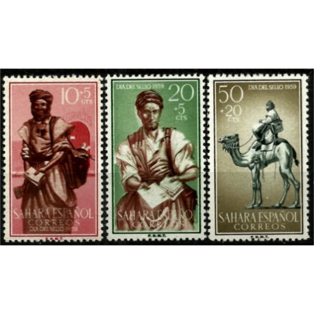 Sahara Español. 1959. Serie Completa. Dia del Sello