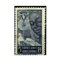 Guinea Española. 5 Pesetas. Correo Aéreo