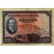 [1927] Billete de 50 Pesetas (BC) Con Sello República (Pequeños agujeros)