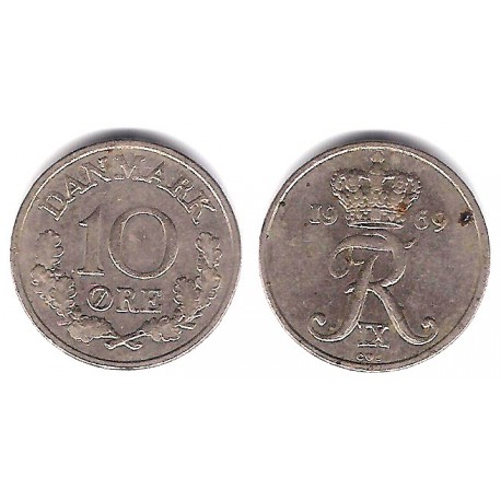 (849.1) Dinamarca. 1969. 10 Ore (MBC-)