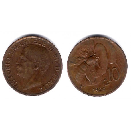 (60) Italia. 1920R. 10 Centesimi (EBC)