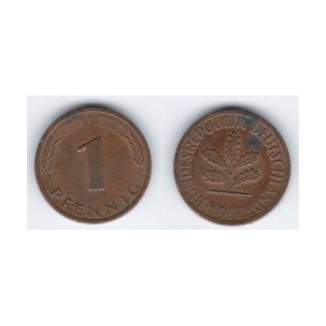 (105) Alemania. 1980(F). 1 Pfennig (MBC)