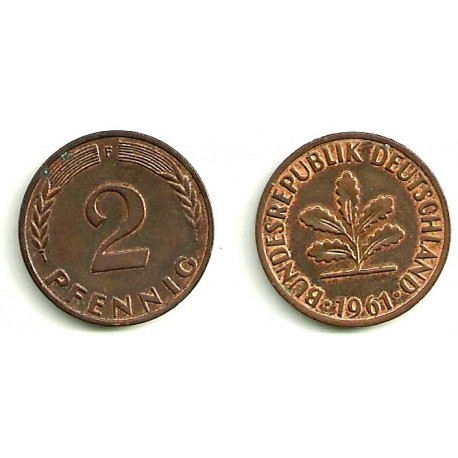(106) Alemania. 1961(F). 2 Pfennig (MBC)