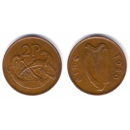 (21) Irlanda. 1980. 2 Pence (MBC)