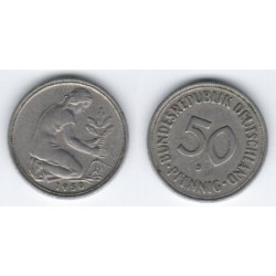 (109.1) Alemania. 1950(D). 50 Pfennig (MBC)