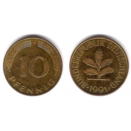 (108) Alemania. 1991(F). 10 Pfennig (MBC)