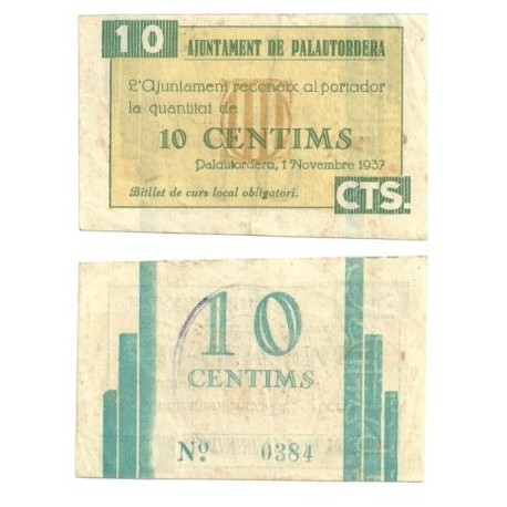 Palautordera [1937] Billete de 10 Cèntims (EBC)