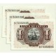 [1953] Billete de 1 Peseta (SC) Serie 1C. Trío correlativo