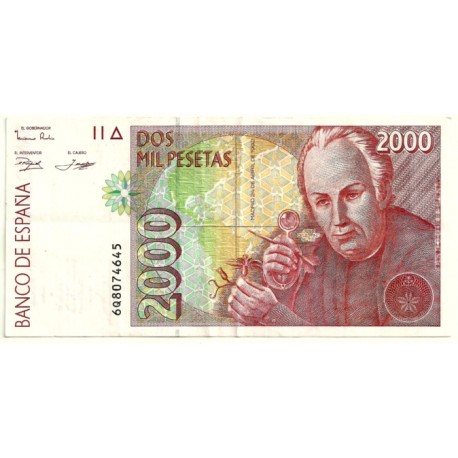 [1992] Billete de 2000 Pesetas (MBC+) Nuevo Diseño. Serie 6Q