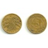 (39) Imperio Alemán (WEIMAR). 1924(A). 5 Pfennig (MBC)