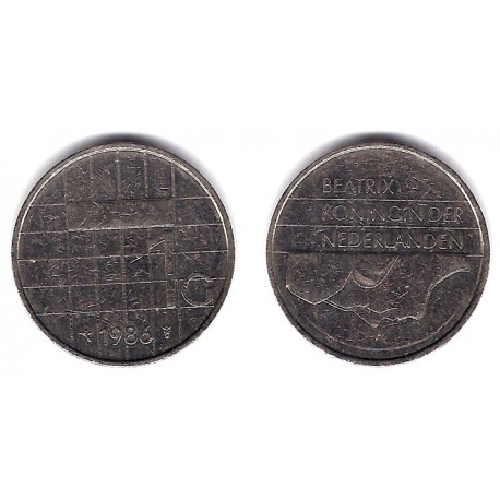 (205) Países Bajos. 1986. 1 Gulden (BC-)