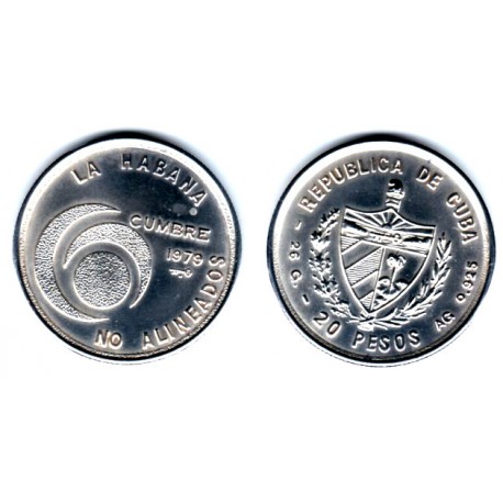 (44) Cuba. 1979. 20 Pesos (SC) (Plata)