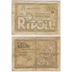 Ripoll [1937] Billete de 50 Céntimos (BC)