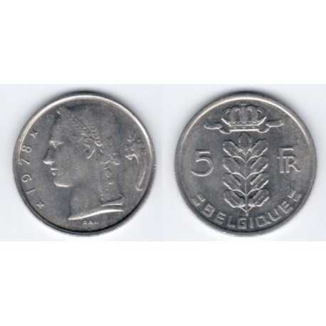 (134.1) Belgica. 1978. 5 Francs (MBC)