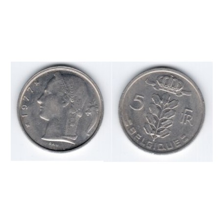 (134.1) Belgica. 1977. 5 Francs (MBC)