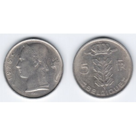 (134.1) Belgica. 1975. 5 Francs (MBC)