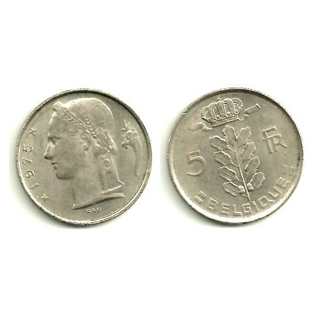 (134.1) Belgica. 1975. 5 Francs (MBC)