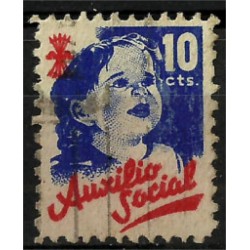 Sello Fiscal. Falange (Auxilio Social). 10 Céntimos