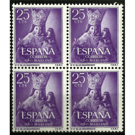 (1134) 1954. 25 Céntimos (Bloque de 4)