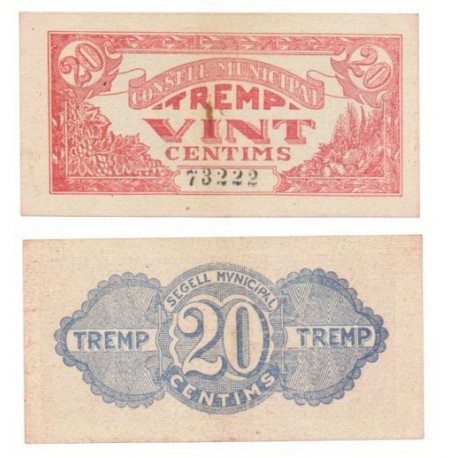 Tremp [1937] Billete de 50 Cèntims (EBC)