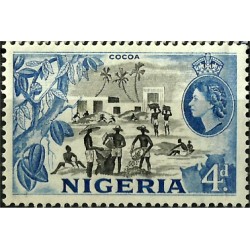 Nigeria. 4 Pound. Industria del Cacao
