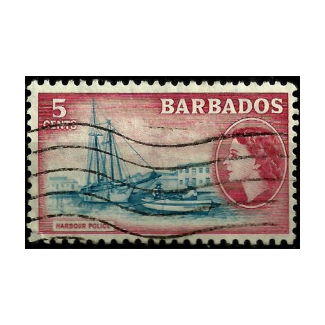 Barbados. 1954. 5 Cents. Harbour Police