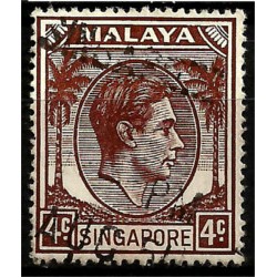 Malaya y Singapur. 1948. 4 Cents. King George VI