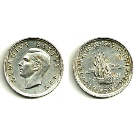 (41) Súdáfrica. 1952. 50 Shilling (EBC) (Plata)