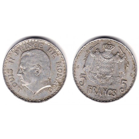 (122) Mónaco. 1945. 5 Francs (MBC)