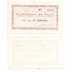 Pauls [1937] Billete de 25 Cèntims (SC)