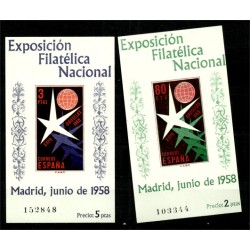 (1222-23) 1958. Serie Completa. Exposición Filatélica Nacional